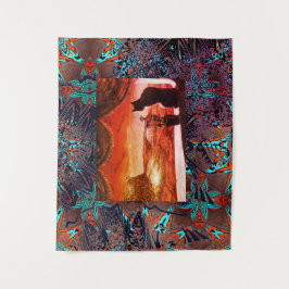 Tapiz Gato futurista en Marte