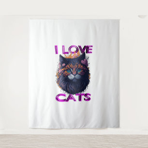 Tapiz Gato lindo y encantador s5