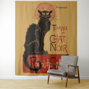 Tapiz Gato negro de Art Nouveau Le Chat Noir del vintage