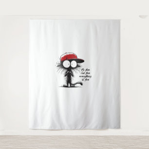 Tapiz Gato negro está bien estoy bien todo está bien