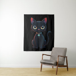 Tapiz Gato negro poco espeluznante