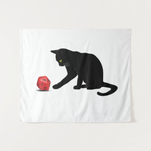 Tapiz Gato Rolling Dice RPG Rol Jugando Juegos Gaming Lo