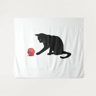 Tapiz Gato Rolling Dice RPG Rol Jugando Juegos Gaming Lo