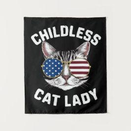 Tapiz Gato sin hijos Lady Kamala Harris 2024