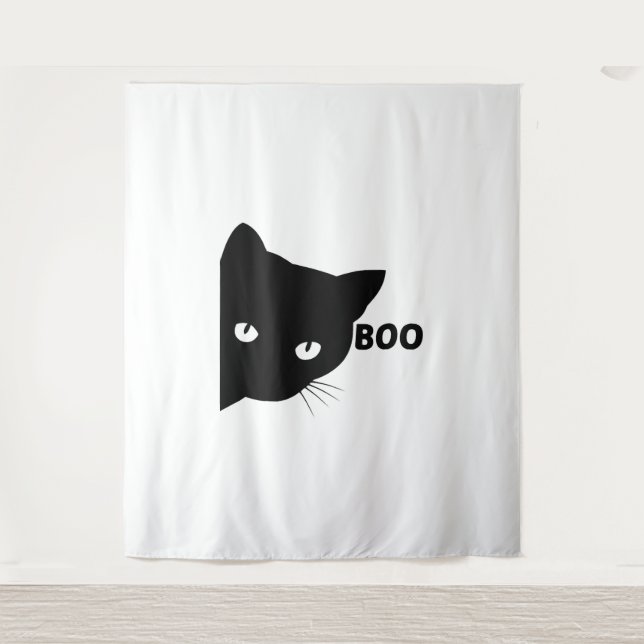 Tapiz Gatos de regalo de Halloween (Anverso)