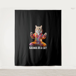 Tapiz Gatos, Karma es un gato, Gato deportivo de yoga