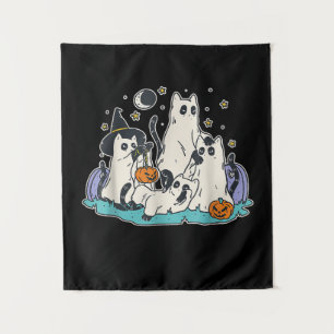 Tapiz Gatos negros con disfraces fantasma - Hombres y mu