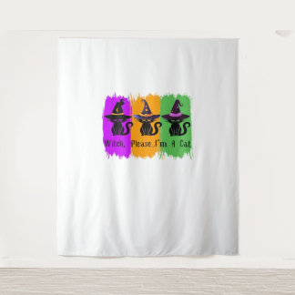 Tapiz Gatos Negros En Gorras De Brujas Esencial Camiseta