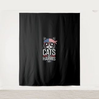 Tapiz Gatos para Harris 2024 - Kamala Harris para Presid