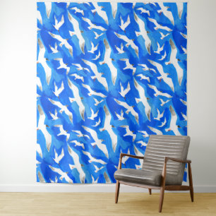 Tapiz Gaviotas voladoras sobre el azul del cielo