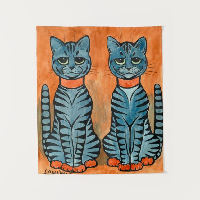 Tapiz Gemelos de Louis Wain (Anverso)