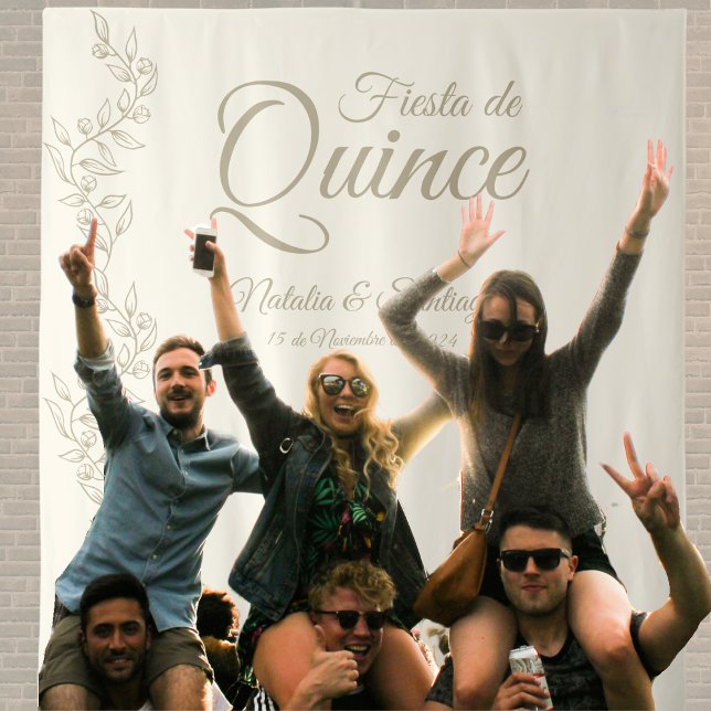 Tapiz Gemelos españoles Fiesta de Quince Champagne Botán (Subido por el creador)