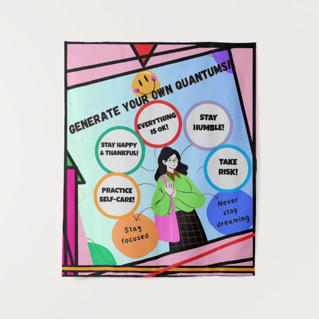 Tapiz ¡GENERAR SUS PROPIOS CUANTUMOS! Terapia Soul. (Anverso)