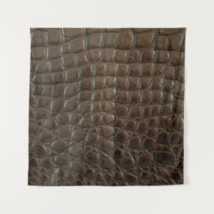 Tapiz Genuine brown alligator leather, close up to show