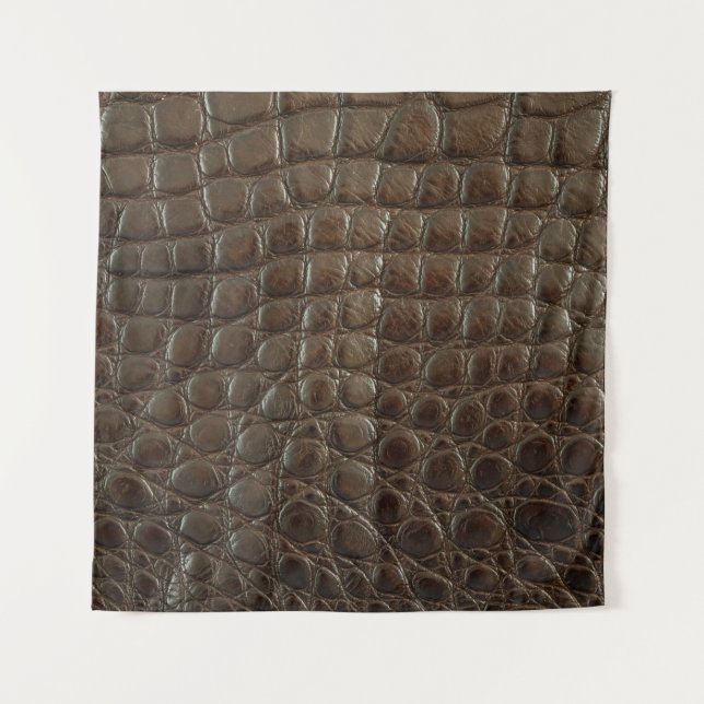 Tapiz Genuine brown alligator leather, close up to show  (Anverso)