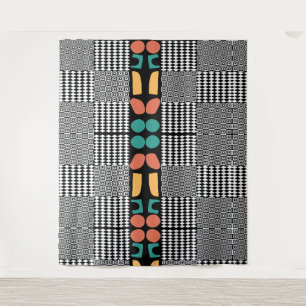 Tapiz Geometría abstracta Bauhaus de mediados de siglo e