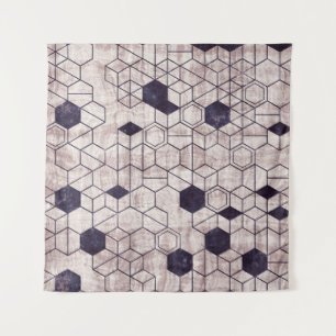 Tapiz Geometría isométrica del patrón hexágono inoxidabl