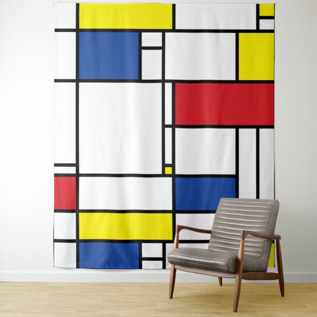 Tapiz Geometría Minimalista mondrina De Stijl Arte Moder (In situ)