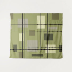 Tapiz Geometría moderna de Mid Century 18