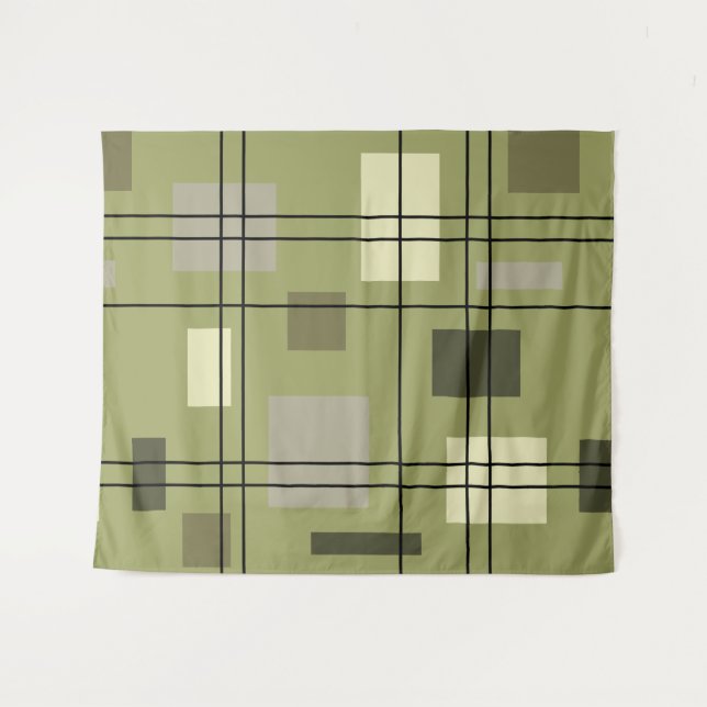 Tapiz Geometría moderna de Mid Century 18 (Anverso (horizontal))