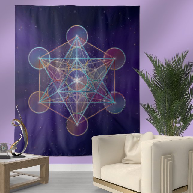Tapiz Geometría sagrada del cubo de Metatron (Subido por el creador)