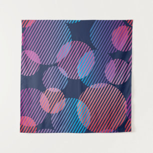 Tapiz Geometría tropical: diseño nocturno violento y ros