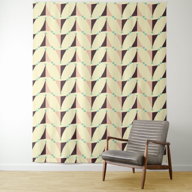 Tapiz Geometric pattern in retro vibe (In situ)