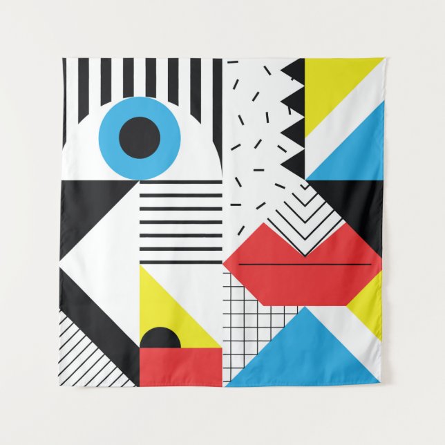 Tapiz Geometric seamless pattern with abstract shapes (Anverso)