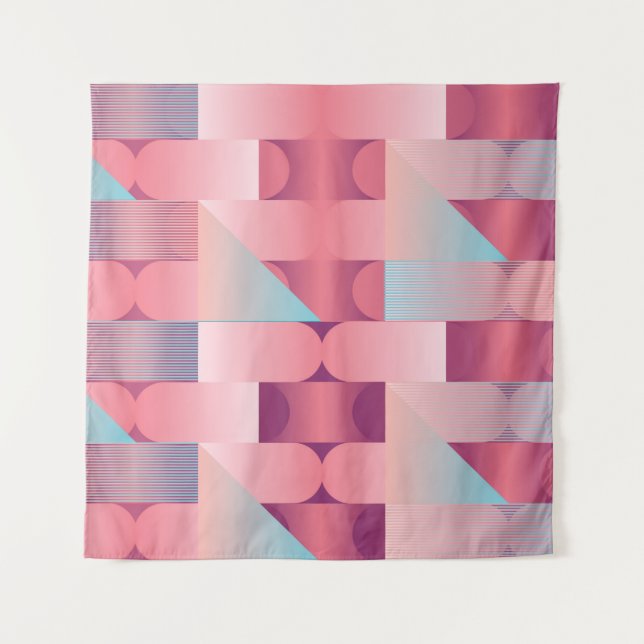 Tapiz Geometric surface pattern with triangles, circles  (Anverso)