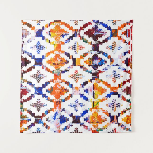 Tapiz Geometric texture pattern with watercolor effectab (Anverso)