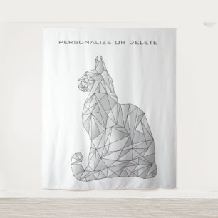 Tapiz Geométrico Cat Moderno Mínimo Cute Resumen Trippy