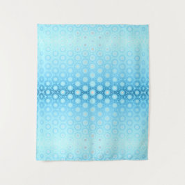 Tapiz Geométrico de color azul ocmbre y melaza de bonito