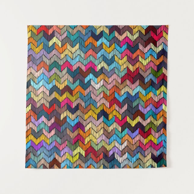 Tapiz Geométrico de tribal de origen étnico (Anverso)