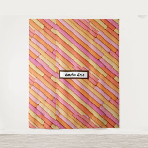 Tapiz Geométrico Pastel Personalizado - Moderno