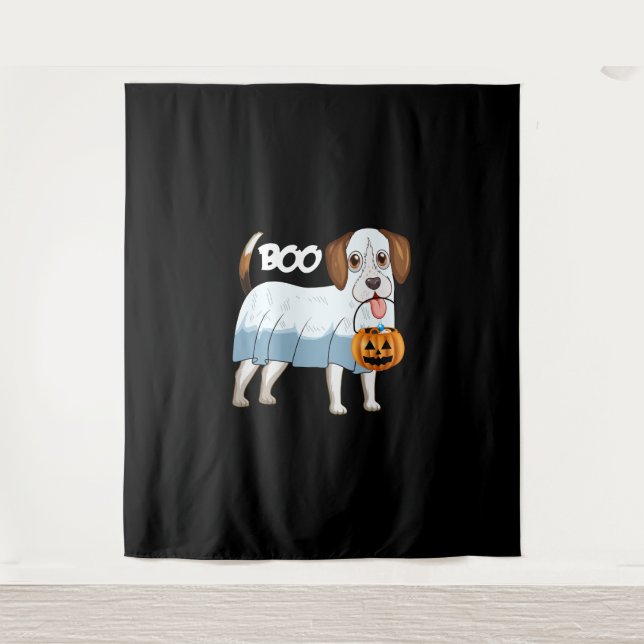 Tapiz Ghost Beagle Halloween Dog (Anverso)