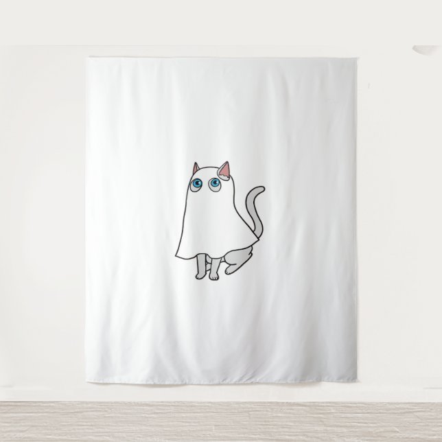Tapiz Ghost Cat Classic T-Shirt_2 (Anverso)