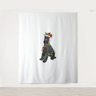Tapiz Gigante Schnauzer Lover Xmas Santa Giant Schnauzer