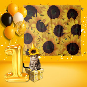 Tapiz Gigantesco fondo de foto de girasol amarillo