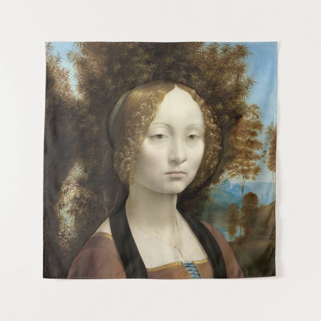 Tapiz Ginevra de' Benci Leonardo da Vinci   (Anverso)