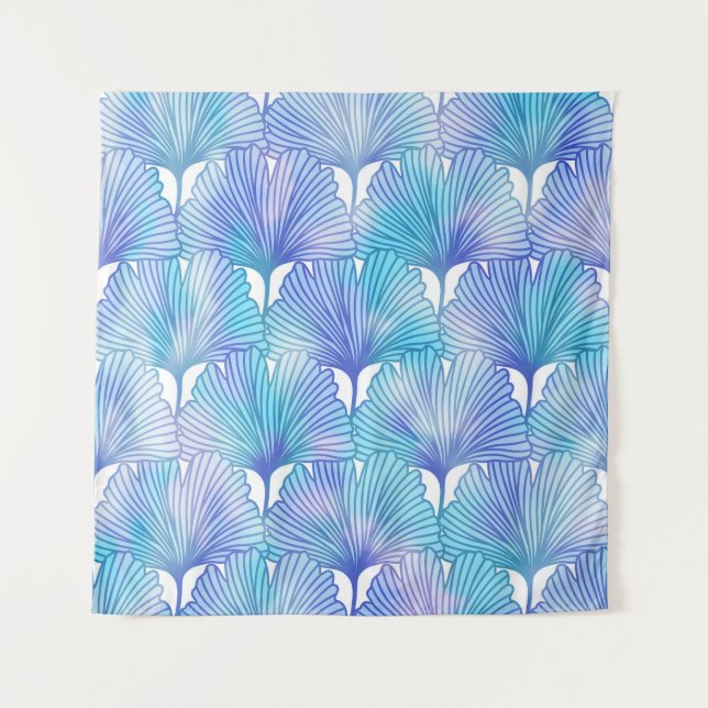 Tapiz Ginkgo Biloba deja patrón otoño (Anverso)