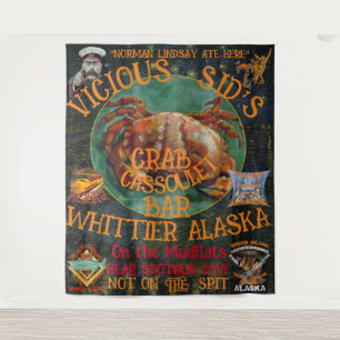 Tapiz Gira turística de recuerdo de Alaska FV Coho AK