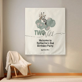 Tapiz Girafa Dos Fiestas Salvajes de Aniversario de los