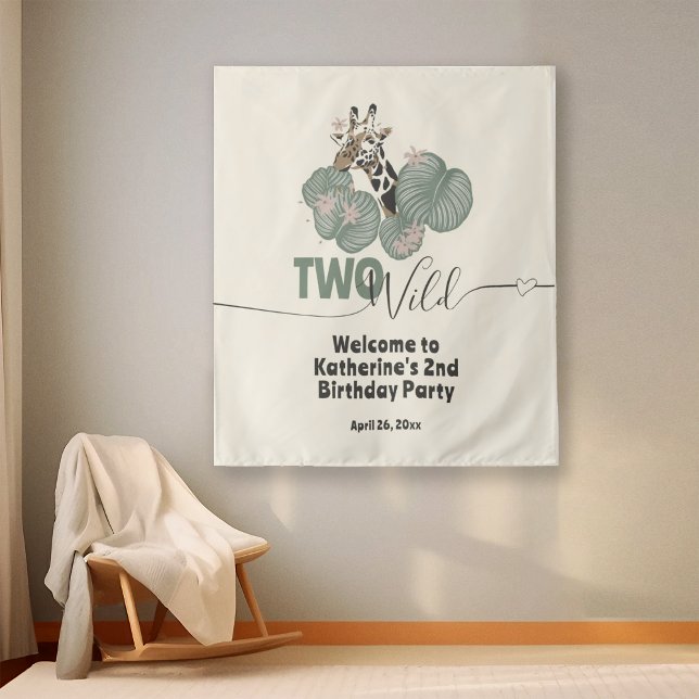 Tapiz Girafa Dos Fiestas Salvajes de Aniversario de los  (Subido por el creador)