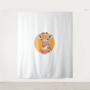 Tapiz Giraffe Con Pastel