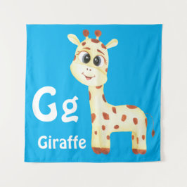 Tapiz Giraffe personalizar ABC: Letra G - Añadir tu nomb