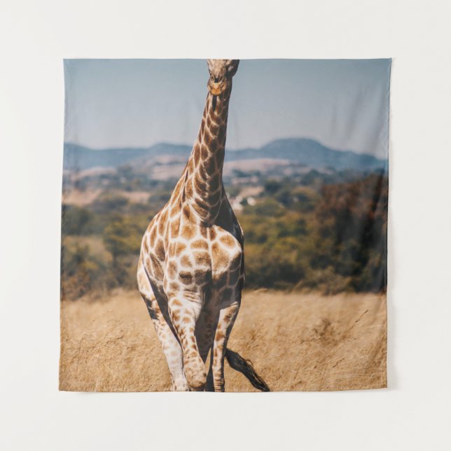 TAPIZ GIRAFFE RODEADO DE GRASA MARRÓN (Anverso)