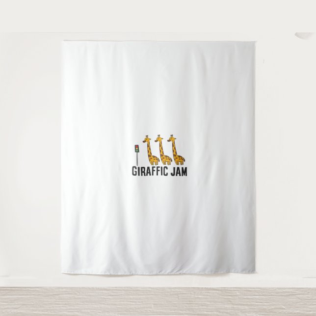 Tapiz Giraffic Jam Funny Giraffe Giraffe Pun Cute (Anverso)
