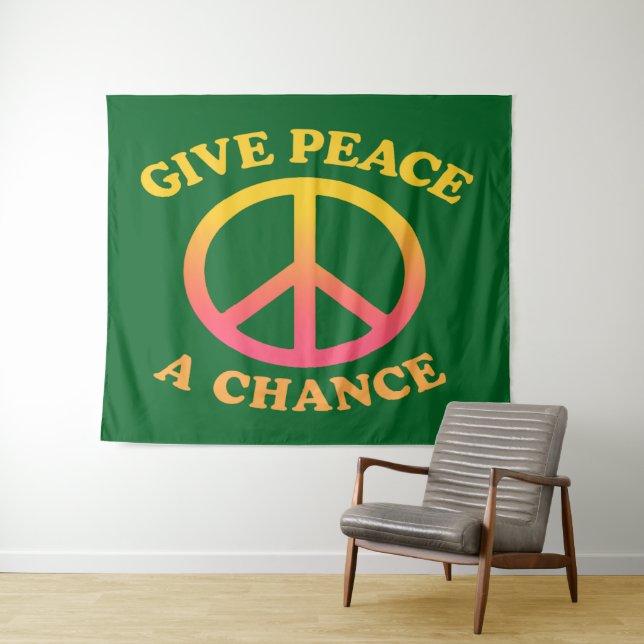 Tapiz 'Give Peace a Chance' Tapestry (In situ (horizontal))