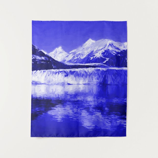 Tapiz Glaciar Bay Blue Medium (Anverso)