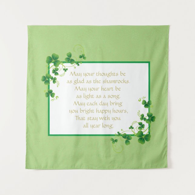 Tapiz Glad As Shamrock - Bendición irlandesa (Anverso)